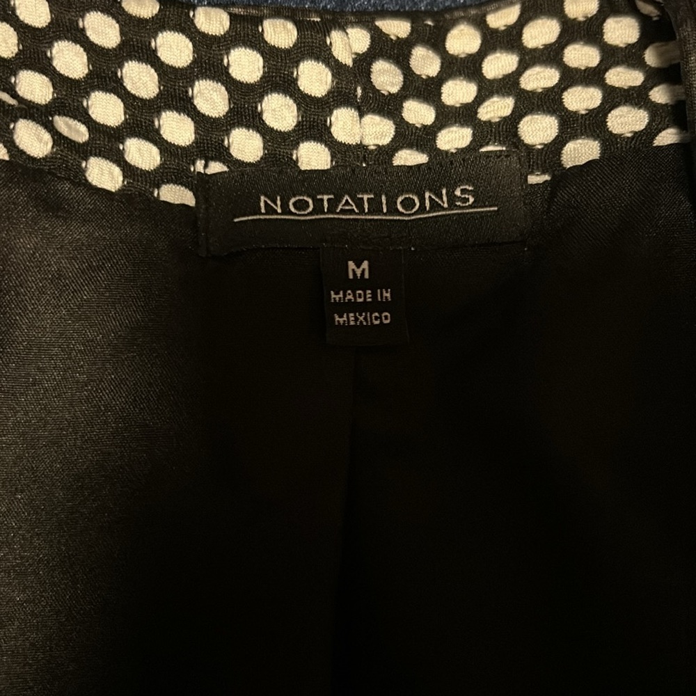 Notations Polka Dot Draped Blazer - Medium - Picture 4 of 6